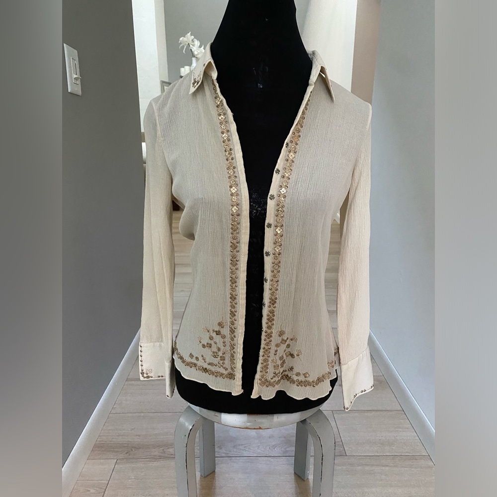 Vintage Elie Tahari button down blouse size small